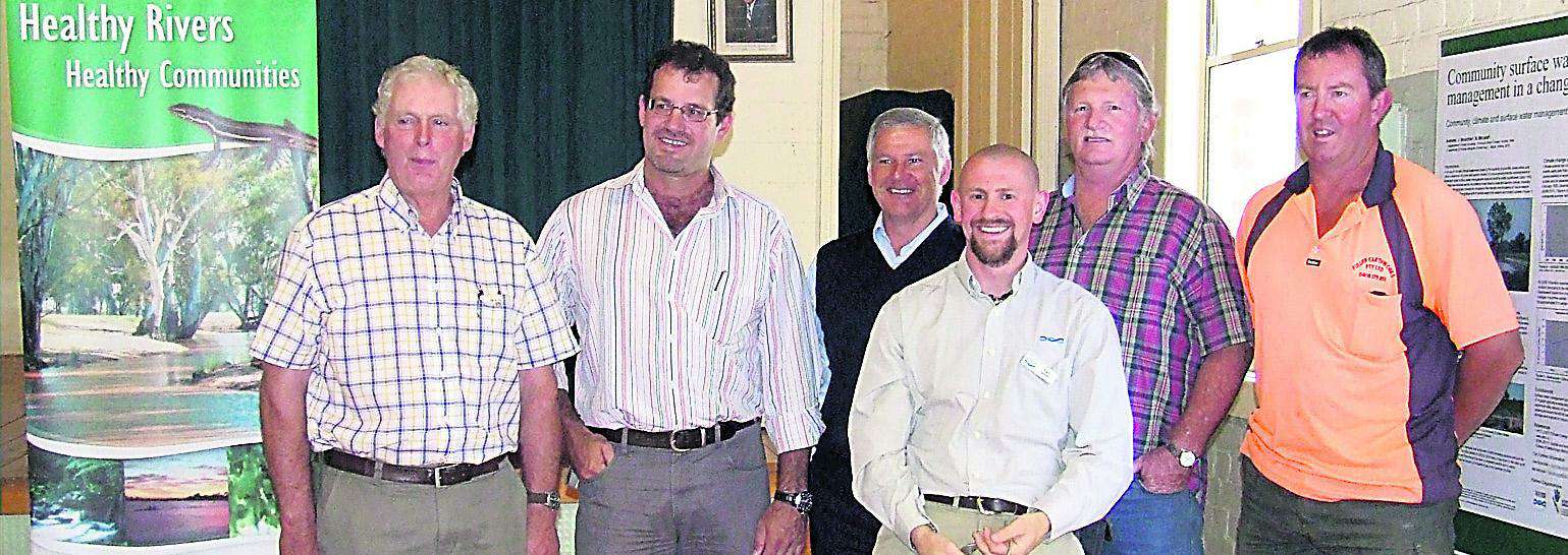Team effort Team effort . . . Ross Crawford, Carl Walters, David Lee, part of the survey and design group, Sam Green from G-MW, farmer Dale Manuel and
